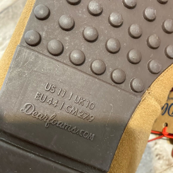 NWT Dluxe by Dearfoama men’s genuine shearling warm & comfy slippers shoes 11 - Picture 5 of 11